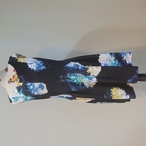 CALVIN KLEIN floral sleeveless dress with pockets.  Zips up the back.  Size 8.